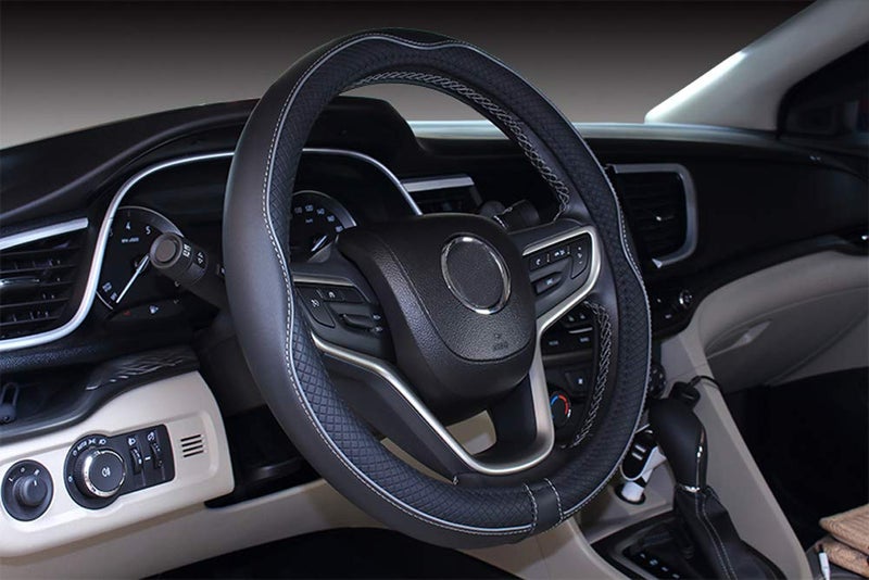 Mayco Bell 2019 New Microfiber Leather Car Extra Large Steering Wheel Cover for Big Trucks (17.5-18'', Gray) - Image 2